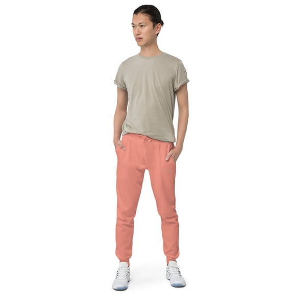 Unisex fleece sweatpants (Dusty Rose, XL)