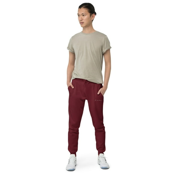 Unisex fleece sweatpants (Maroon, 2XL)
