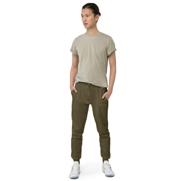 Unisex fleece sweatpants (Military Green, XS)