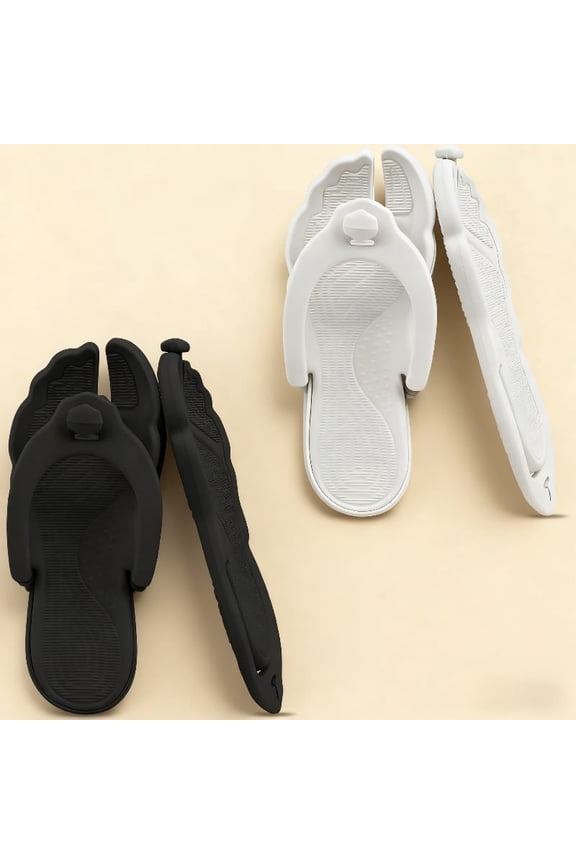 Unisex flip-flops, shower shoes, foldable beach sandals, travel slippers, lightweight, anti-slip and quick-drying 2 pairs