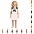 thumbnail image 1 of Unisex kids Corduroy Short Overalls, Pumpkin Felt Appliques Sleeveless Dungarees with Pockets, Comfort Baby Outfit for First Halloween Photoshoots and Pumpkin Patch Visits for 1-7 Years, 1 of 9