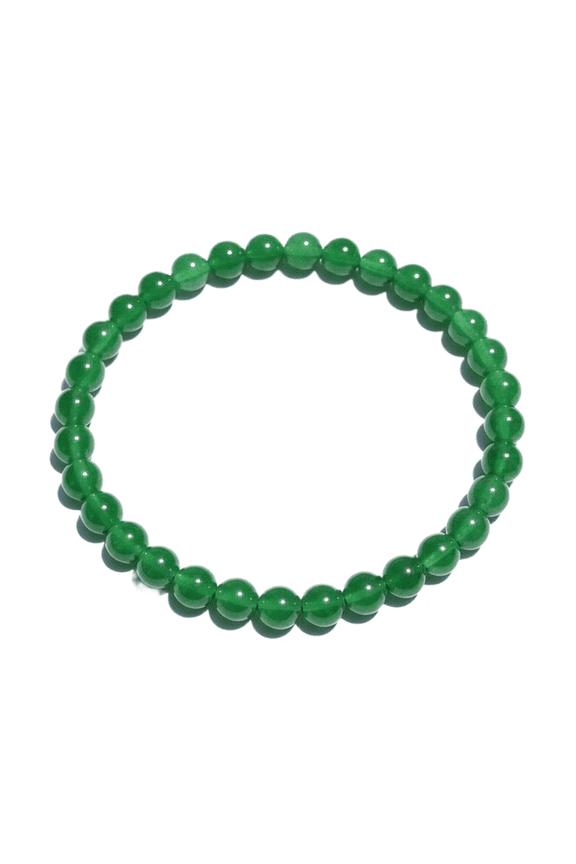Unisex natural nephrite jade stretch bracelet of 6mm round smooth beads|stress relief healing crystal bracelet for men women|7 inch stretchable for march birthstone|ST_BR_0213