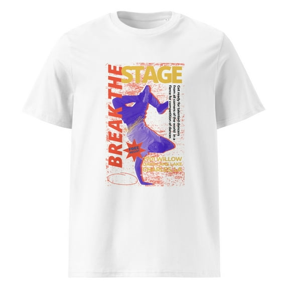 Unisex organic ribbed neck t-shirt