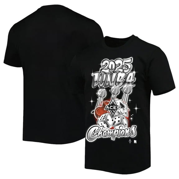 Unisex round21  Black Las Vegas Aces 2025 WNBA Finals Champions Graffiti Art Oversized Premium T-Shirt