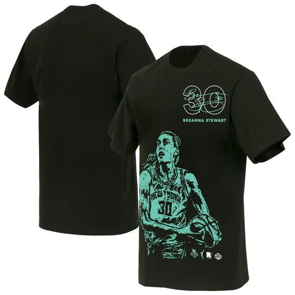 Unisex round21 Breanna Stewart Black New York Liberty Player T-Shirt