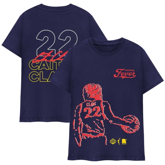 Unisex round21 Caitlin Clark Navy Indiana Fever Indiana Bound T-Shirt