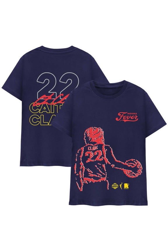 Unisex round21 Caitlin Clark Navy Indiana Fever Indiana Bound T-Shirt
