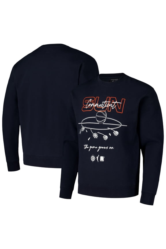 Unisex  round21  Navy Connecticut Sun Bloom Crew Pullover Sweatshirt