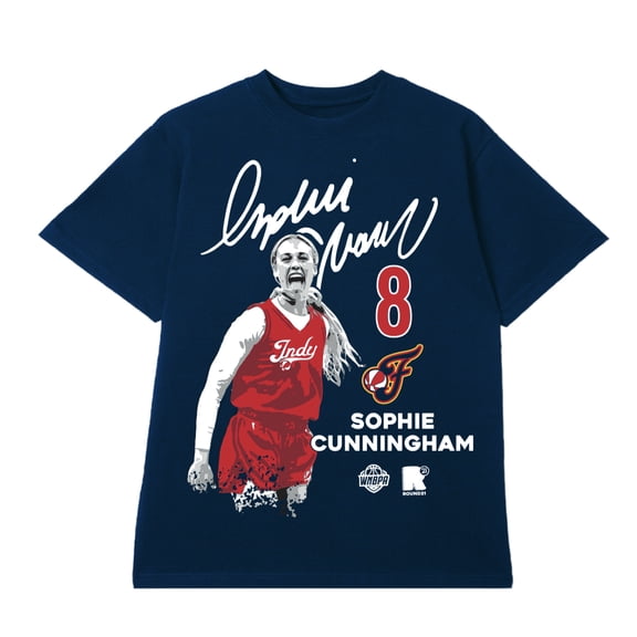 Unisex round21 Sophie Cunningham Navy Indiana Fever Player Graphic T-Shirt