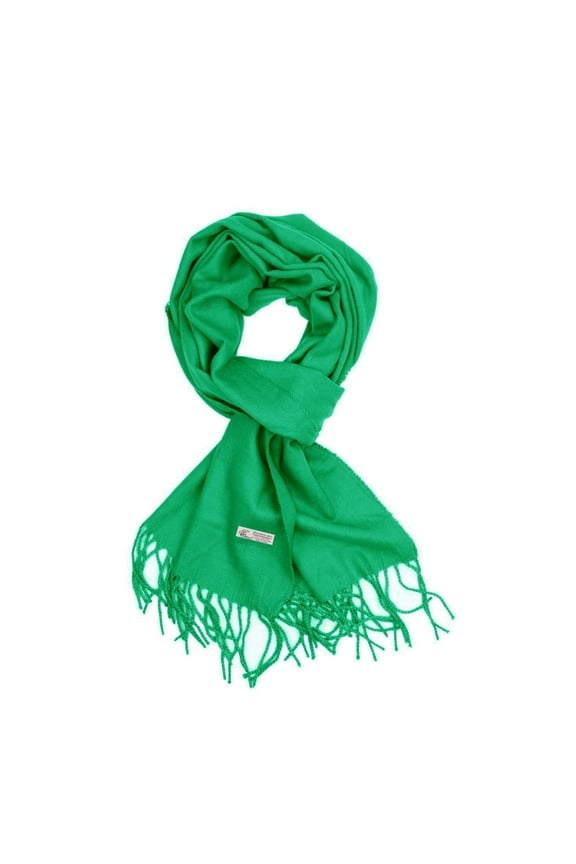 Men Women's Kelly Green Scarves Solid Plain Classic Soft Long for Winter Warm