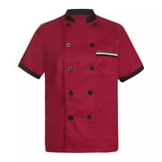 Unisex short-sleeve chef jacket