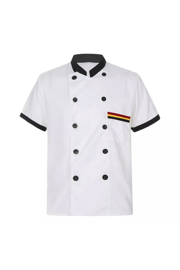Unisex short-sleeve chef jacket