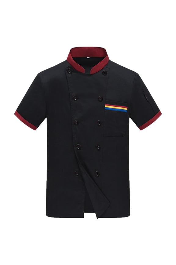 Unisex short-sleeve chef jacket