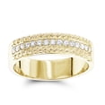 thumbnail image 1 of Unisexd Solid Natural Round 0.3 Ctw Diamond Wedding Band For Him And Her (Yellow Gold Size 11.5), 1 of 3