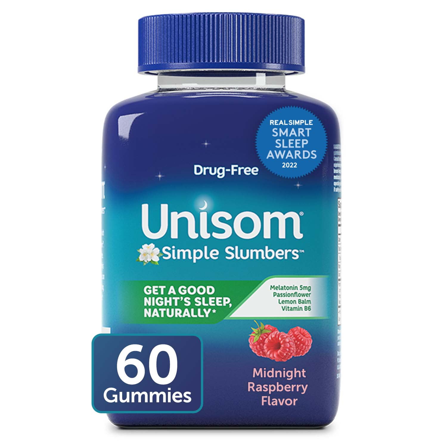 Unisom Simple Slumbers Midnight Raspberry Gummies-60 ct.
