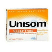 Unisom Sleep Tabs, 32 Count Pack of 2