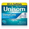 thumbnail image 1 of Unisom SleepGels Diphenhydramine HCL Softgel Sleeping Pills, Nighttime Sleep Aid, 50 mg, 60 Count, 1 of 7