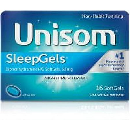 Unisom SleepGels, Nighttime Sleep-aid, Diphenhydramine HCI, 16 SoftGels