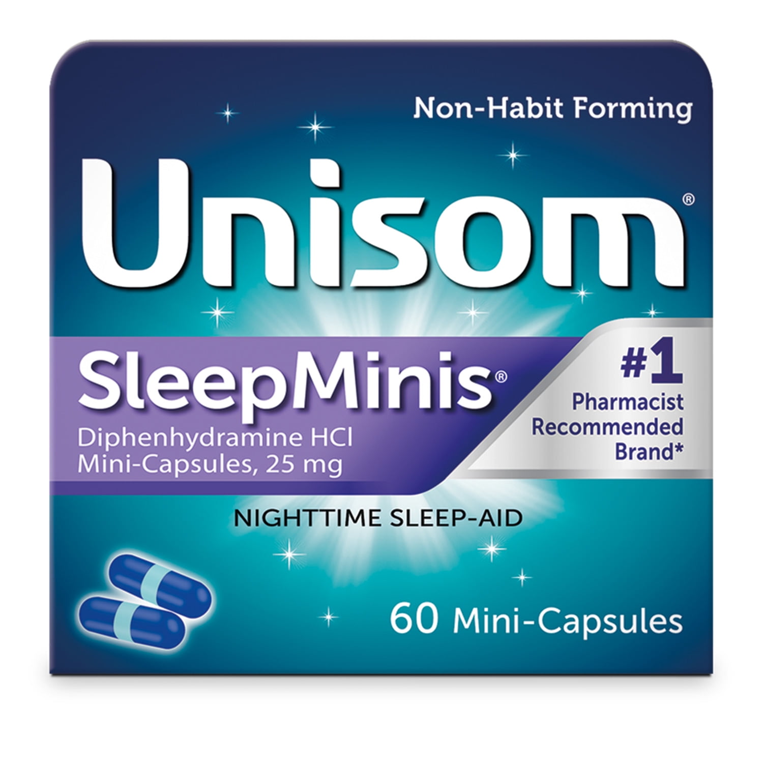 Unisom SleepMinis Mini-Capsules Nighttime Sleep-Aid 60 Count