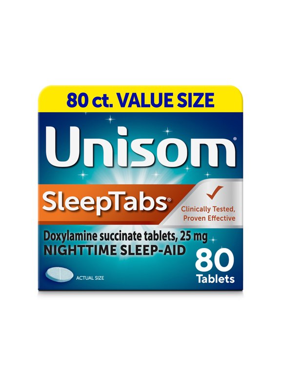 SleepTabs Nighttime Sleep Aid Tablets for Adults, 80-Count