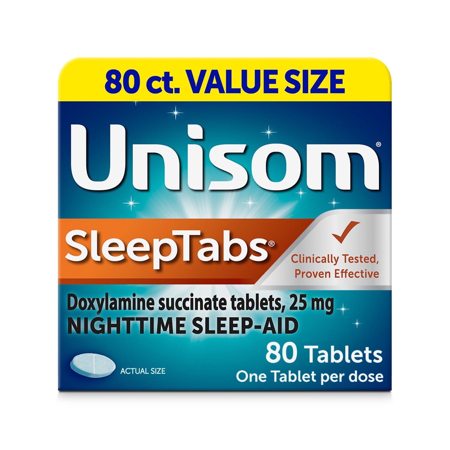 Unisom SleepTabs Doxylamine Succinate Tablets 80ct