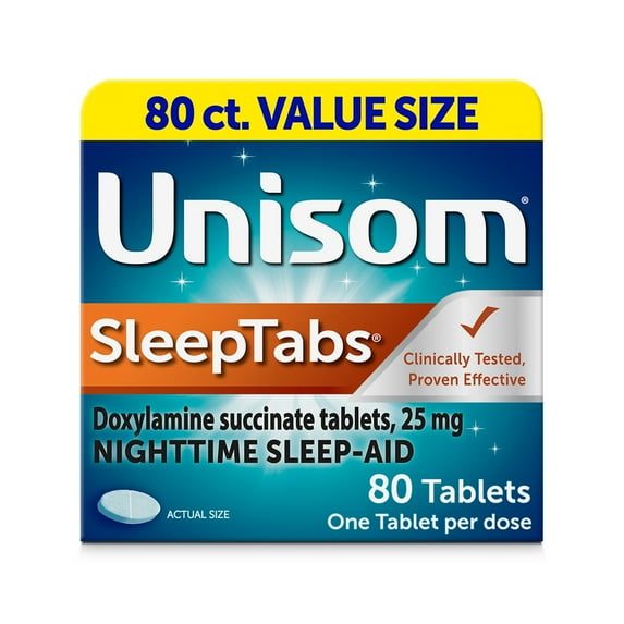 Unisom SleepTabs Doxylamine Succinate Tablets 80ct