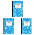 thumbnail image 1 of Unison Composition Notebook, Wide Ruled Composition Book, Marble Composition Notebooks for Work, 30 Sheets/60 Pages, Hard Cover, Sturdy Sewn Binding, Office Classroom Supplies,Blue,3Pcs, 1 of 7