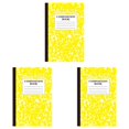 thumbnail image 1 of Unison Composition Notebook, Wide Ruled Composition Book, Marble Composition Notebooks for Work, 30 Sheets/60 Pages, Hard Cover, Sturdy Sewn Binding, Office Classroom Supplies,Yellow,3Pcs, 1 of 7