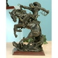 thumbnail image 1 of Unison Gifts BSC-324 11 H In. Cowboy Riding Wild Horse Bronze Statue, 1 of 1