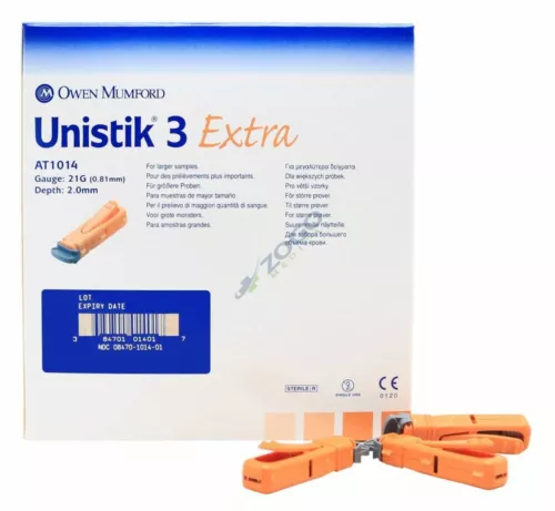 Unistik 3 Comfort Safety Lancet 28G - 25 Count
