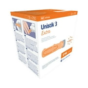 Unistik 3 High Flow Safety Lancet 21 Gauge Needle 2.0 mm Depth 1 Boxs, 200 /Box