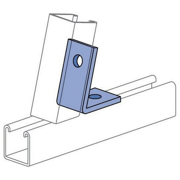 Unistrut P1186-EG, 1-5/8"" Channel, 2-Hole, 45D, Inside, Channel Fitting, 1 pc