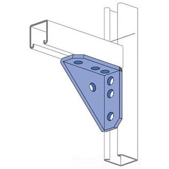 Unistrut P2484W EG, Channel Angle Fitting, 90 Gusseted With Welded Corner, 1 PC