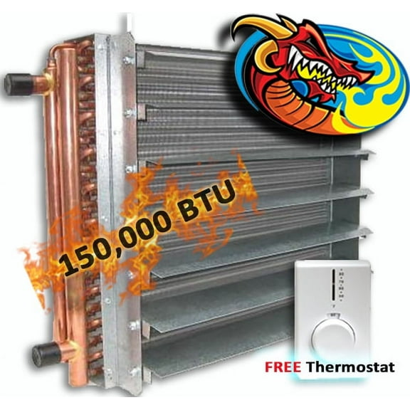 Unit Heater, Hydronic 150,000 BTU, Dragon Breath Wood Boiler *High Quality*