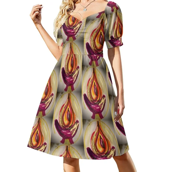 Unitarian Universalist Chalice Flame Covenant3 Sleeveless Dress luxury women's party dress evening prom