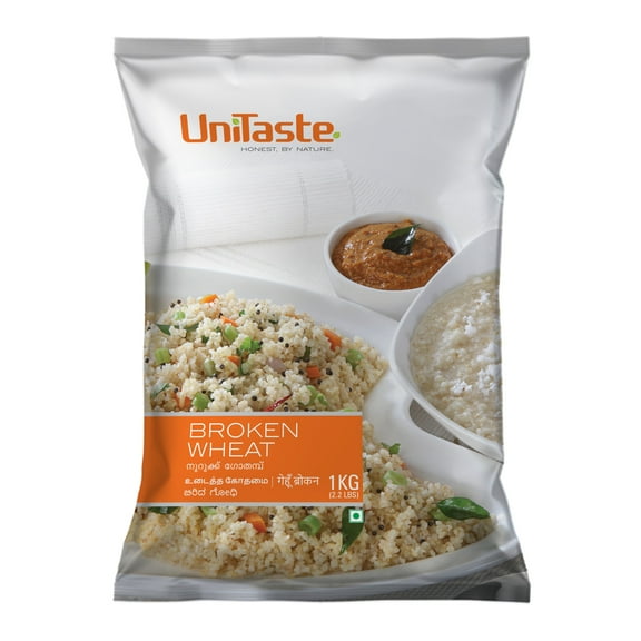 Unitaste Broken Wheat 1kg (35.2oz) Healthy Grain for Upma, Porridge & Baking