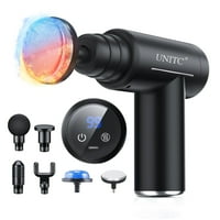 Unitc Mini Massage Gun with Heat & Cold Deep Tissue Messager with 6 Heads