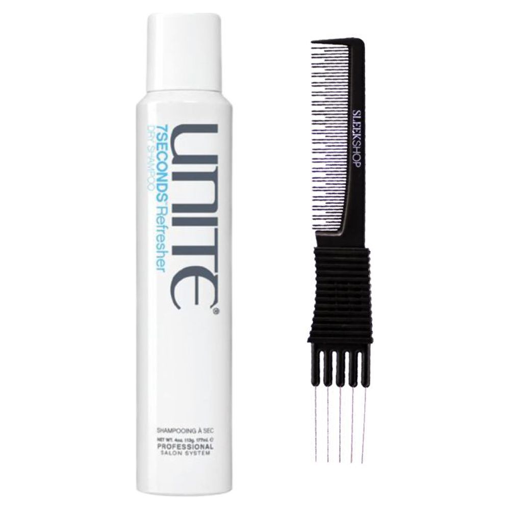 Unite 7 Seconds Dry Shampoo (4 oz) with Teasing Comb Pack of