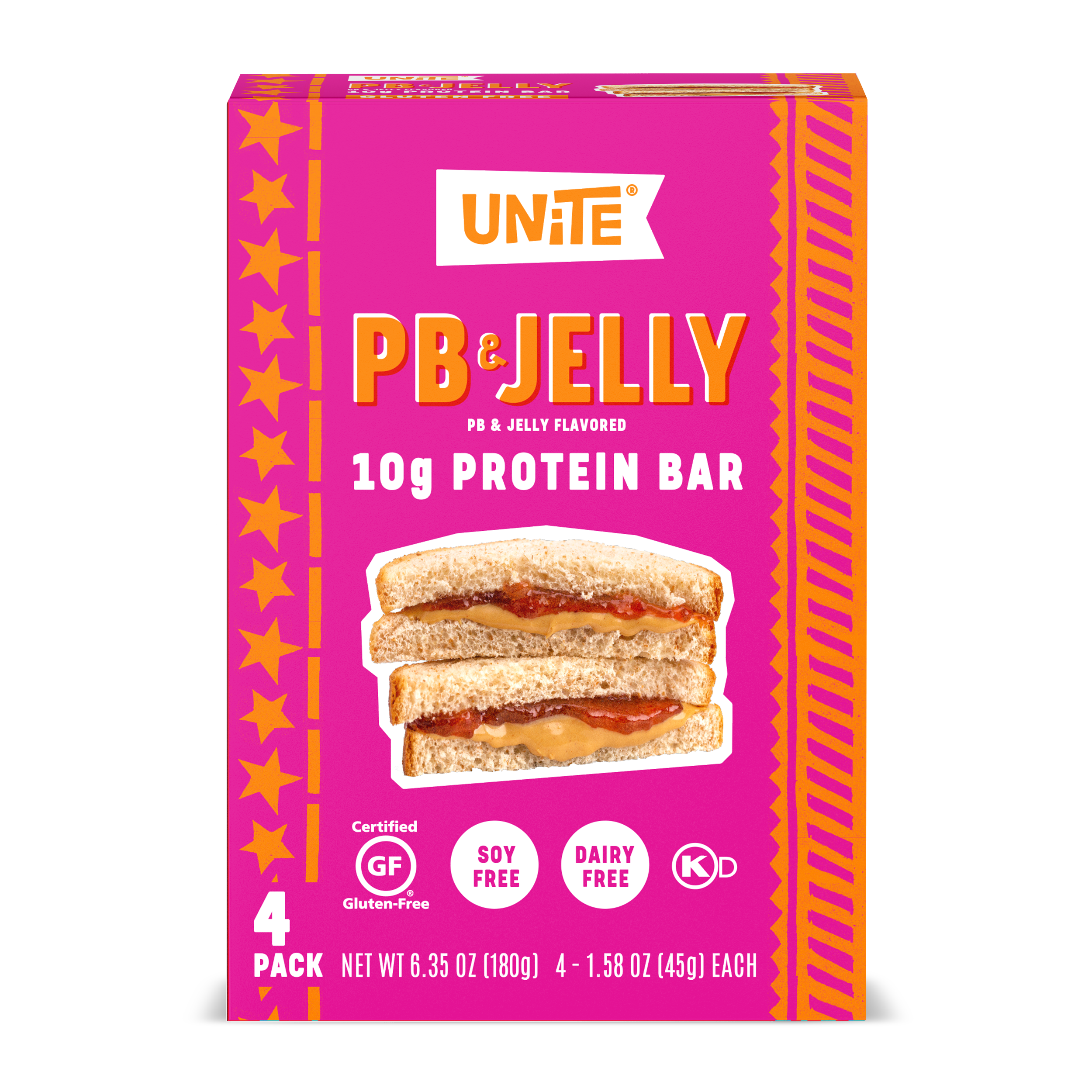Unite Food High-Protein Bar, Peanut Butter and Jelly, 4 Ct, 1.58 oz. - image 1 of 7