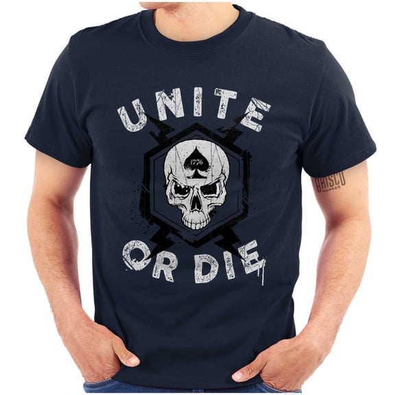 Unite or Die Defend Freedom Patriotic Men's Graphic T Shirt Tees Brisco Brands X