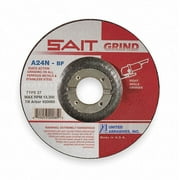 United Abrasives/Sait Depressed Center Wheel,T27,7x1/4x7/8,AO 20081