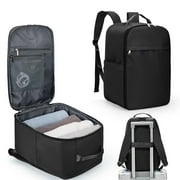 United Airline Approved Personal Item Travel Bag for Women, Underseat Luggage Carry on Backpack for Men, Cabin Size Waterproof Laptop Backpack, Mochila De Viaje, Rucksack Casual Daypack, Black