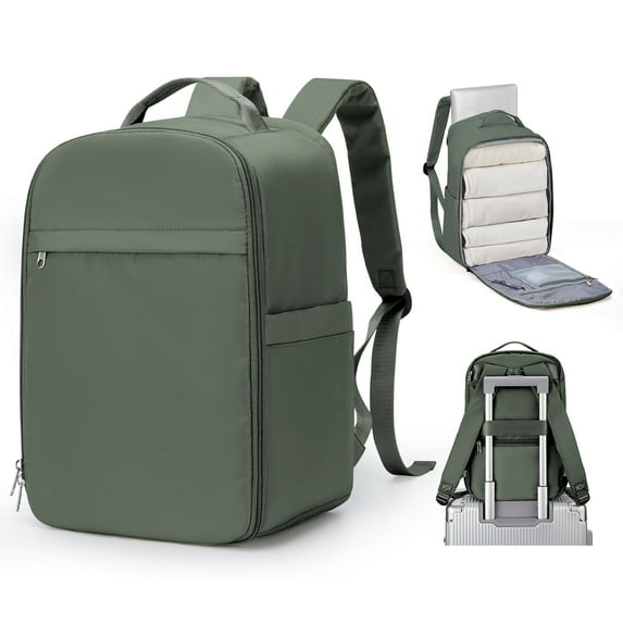 United Airline Approved Personal Item Travel Bag for Women, Underseat Luggage Carry On Backpack for Men, Cabin Size Waterproof Laptop Backpack, Mochila De Viaje, Rucksack Casual Daypack, Olive Green