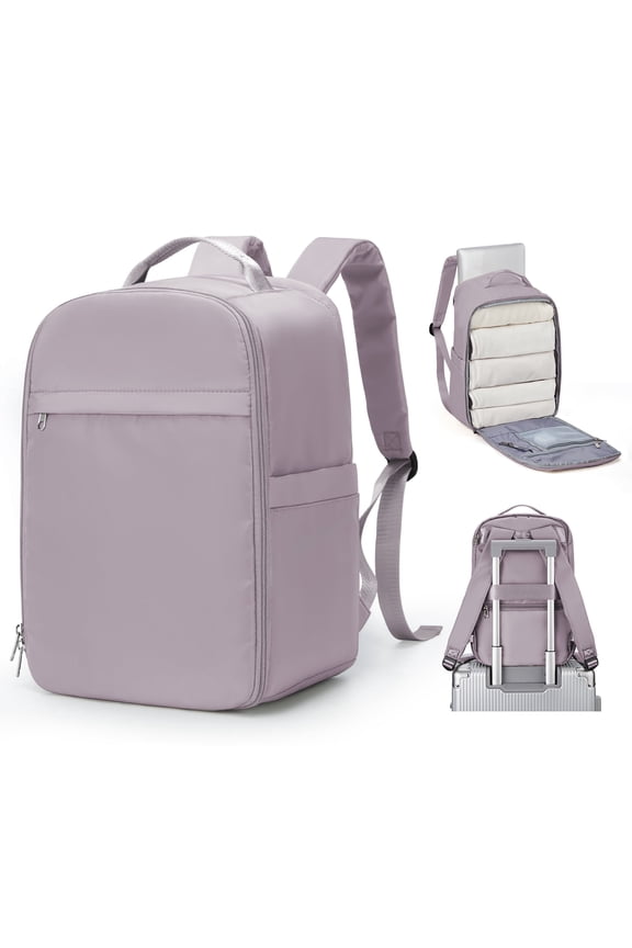 United Airline Approved Personal Item Travel Bag for Women, Underseat Luggage Carry On Backpack for Men, Cabin Size Waterproof Laptop Backpack, Mochila De Viaje, Rucksack Casual Daypack, Purple
