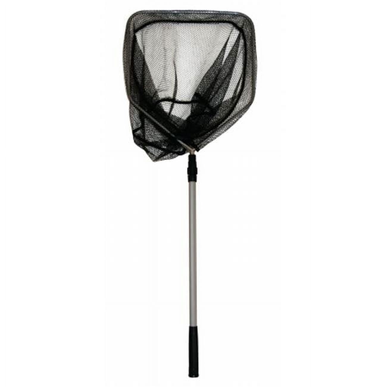 Compact Black Mesh Fishing Net with Telescopic Aluminum Handle