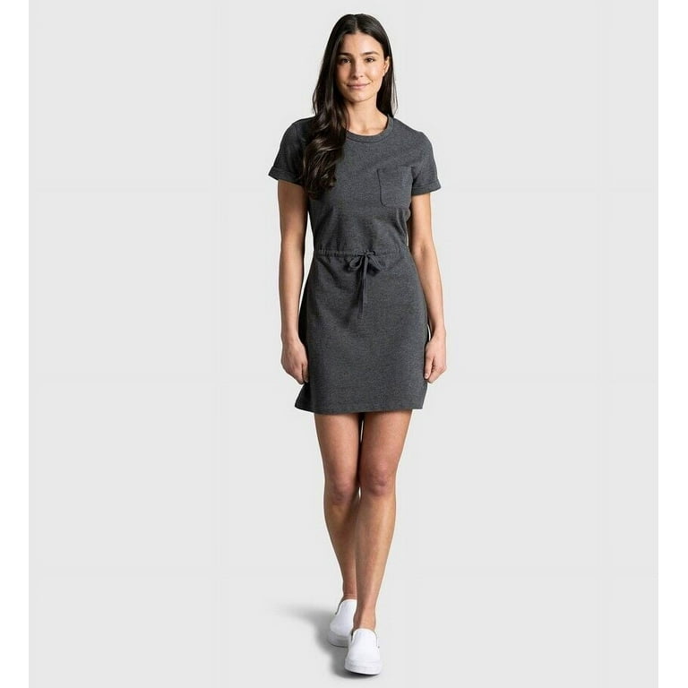 United by Blue Women s Organic T Shirt Dress Charcoal M