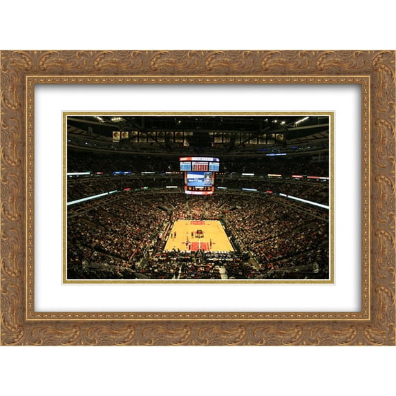 United Center 2x Matted 24x20 Gold Ornate Framed Art Print from the Stadium Series