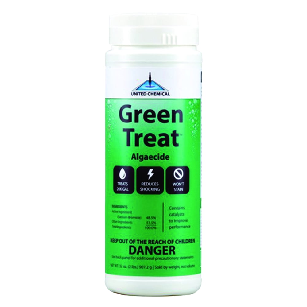 United Chemical 2Lb Green Treat Swimming Pool Algaecide GTC12 Kill