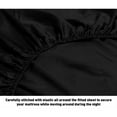 thumbnail image 1 of United Collection 1200 Thread Count Egyptian Quality Cotton Luxurious Super Soft Solid Sheet Set Black - Twin, 1 of 5