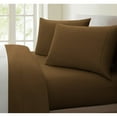 thumbnail image 1 of United Collection 1200 Thread Count Egyptian Quality Cotton Luxurious Super Soft Solid Sheet Set Brown - Twin, 1 of 5